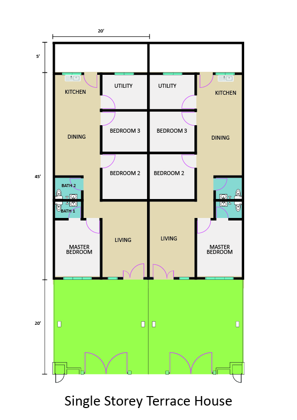 Single Storey Terrace House